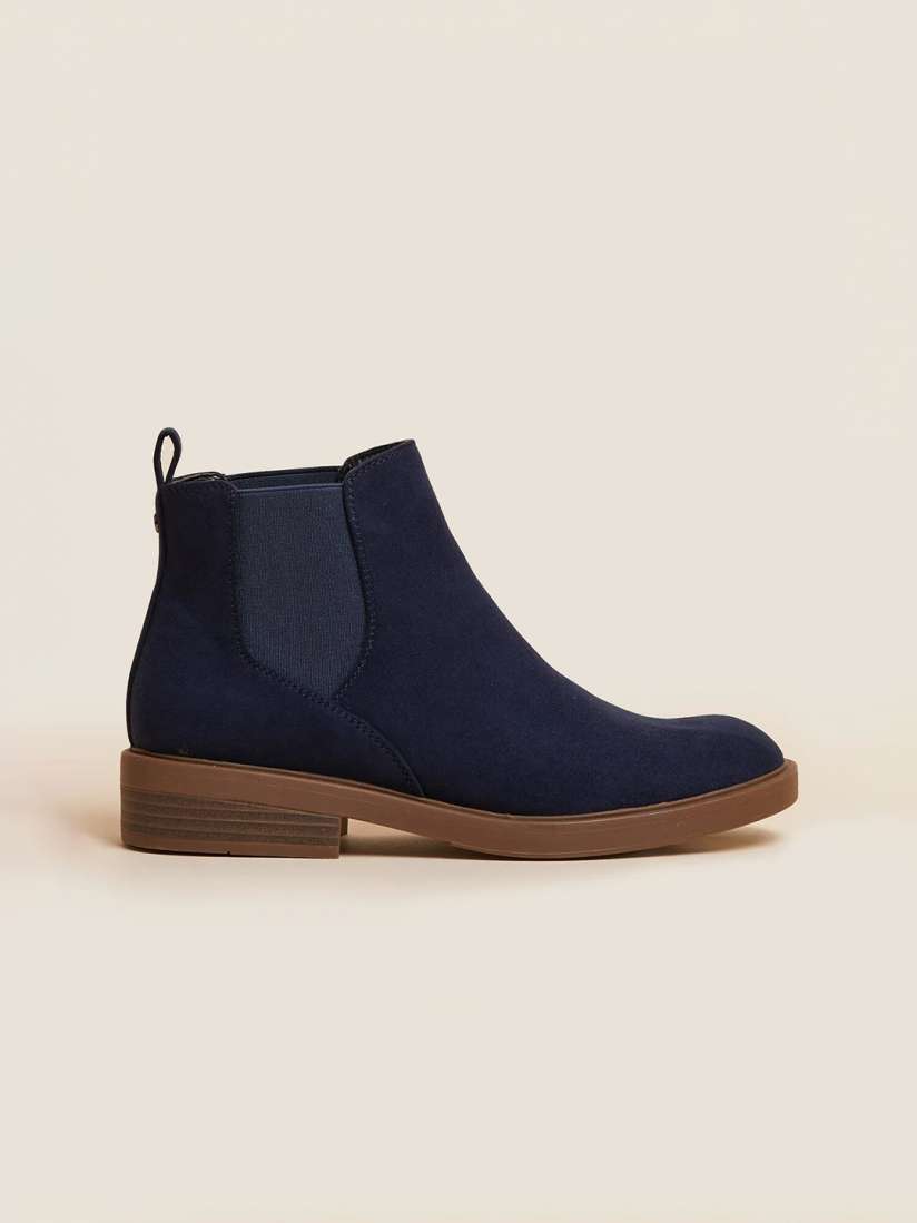 Marks and spencer blue suede boots sales