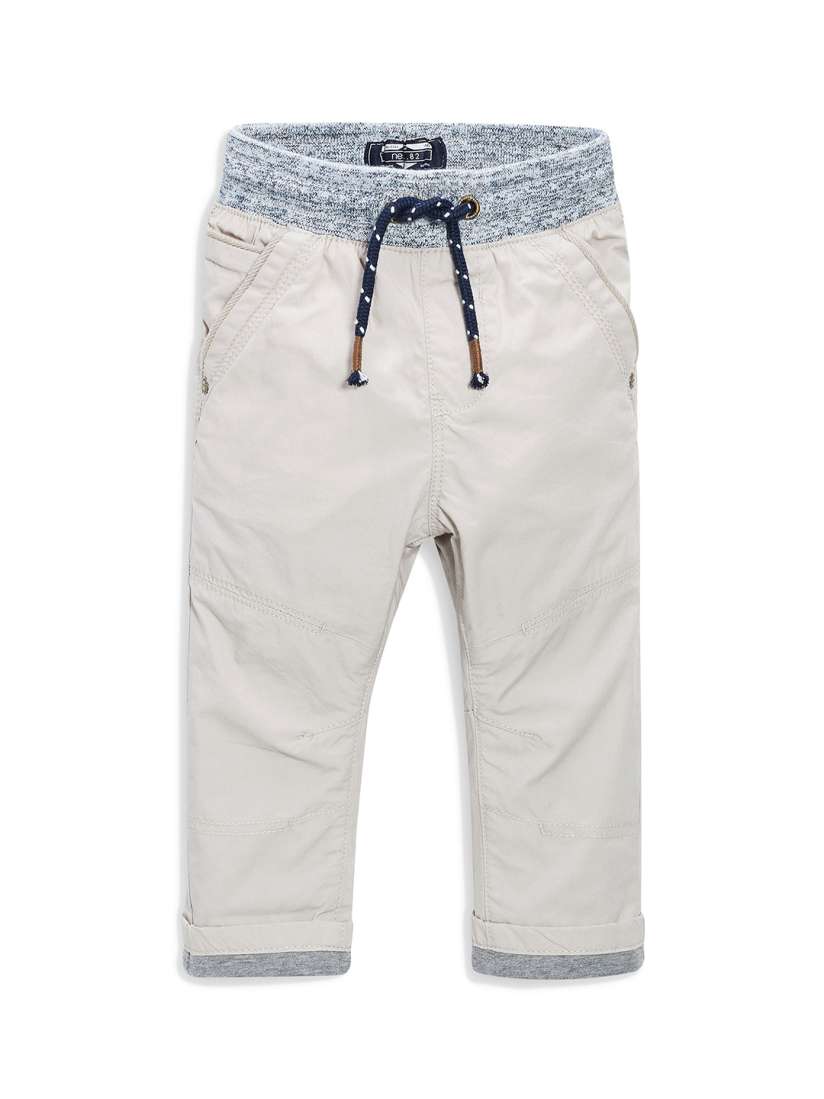 Buy next Boys Cream Regular Fit Solid Trousers Trousers for Boys 2058629 Myntra