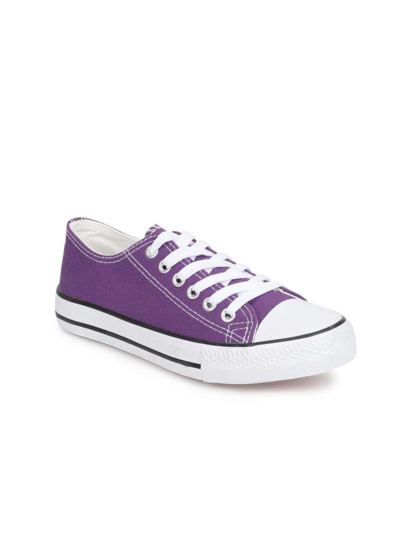 Buy Truffle Collection Women Purple Canvas Lace Up Sneakers Casual Shoes for Women 20588336 Myntra