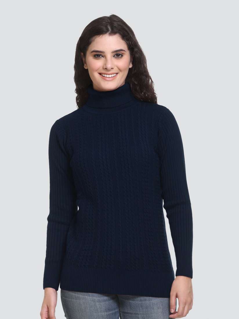Navy pullover sweater online