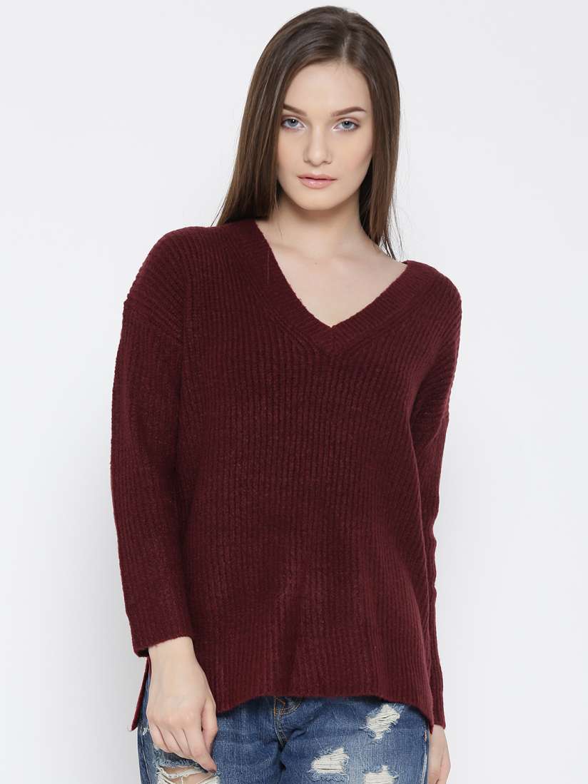 Burgundy sweater forever 21 online