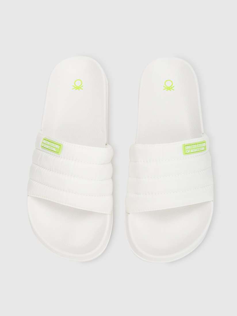 Buy United Colors of Benetton Men White Solid Sliders Flip Flops for Men 20602982 Myntra
