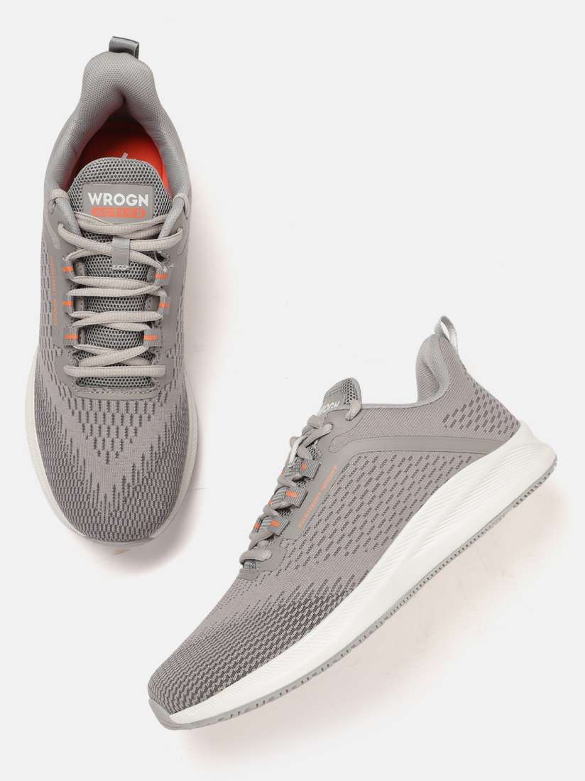 Buy WROGN Men Grey Solid Woven Design Running Shoes Sports Shoes for Men 20604550 Myntra
