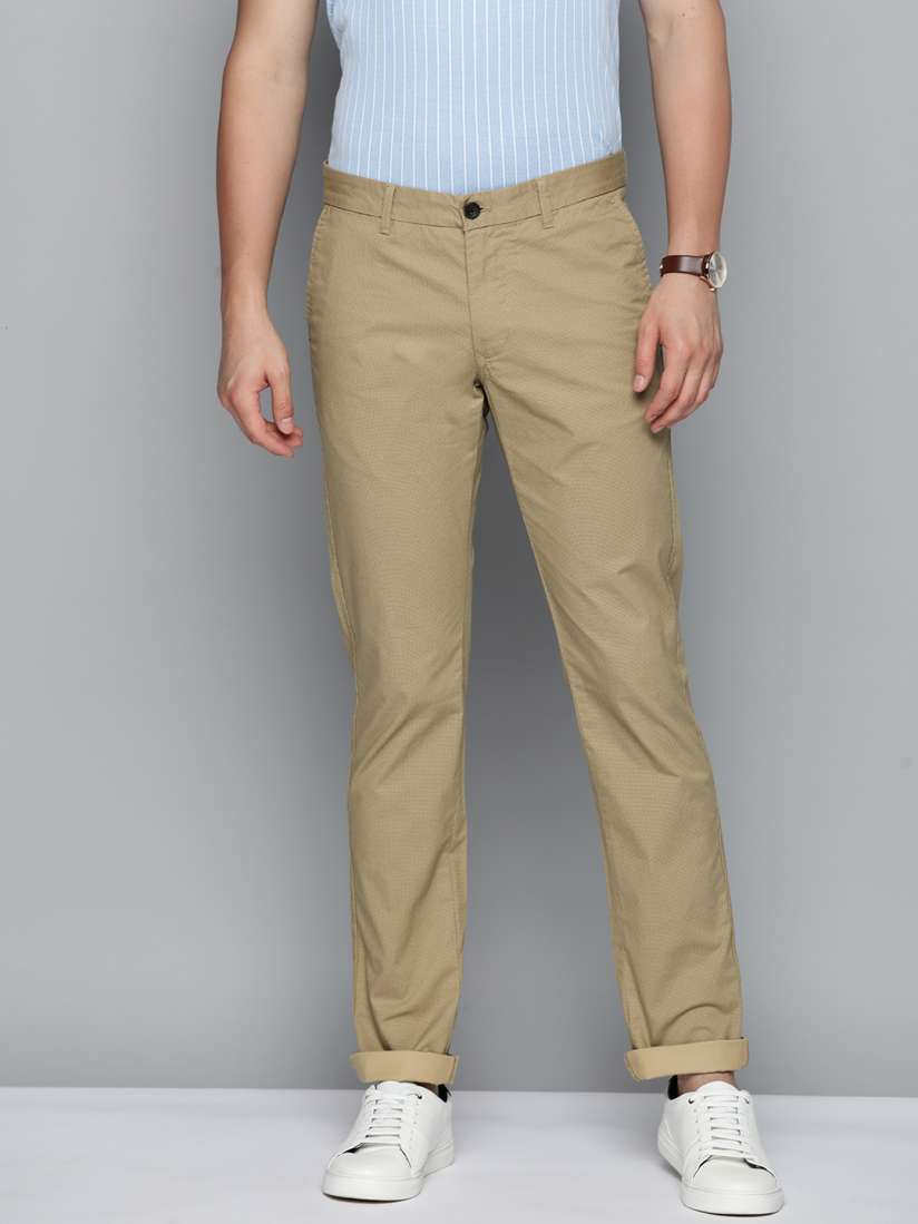 Buy Indian Terrain Men Printed Brooklyn Slim Fit Trousers Trousers for Men 20605414 Myntra