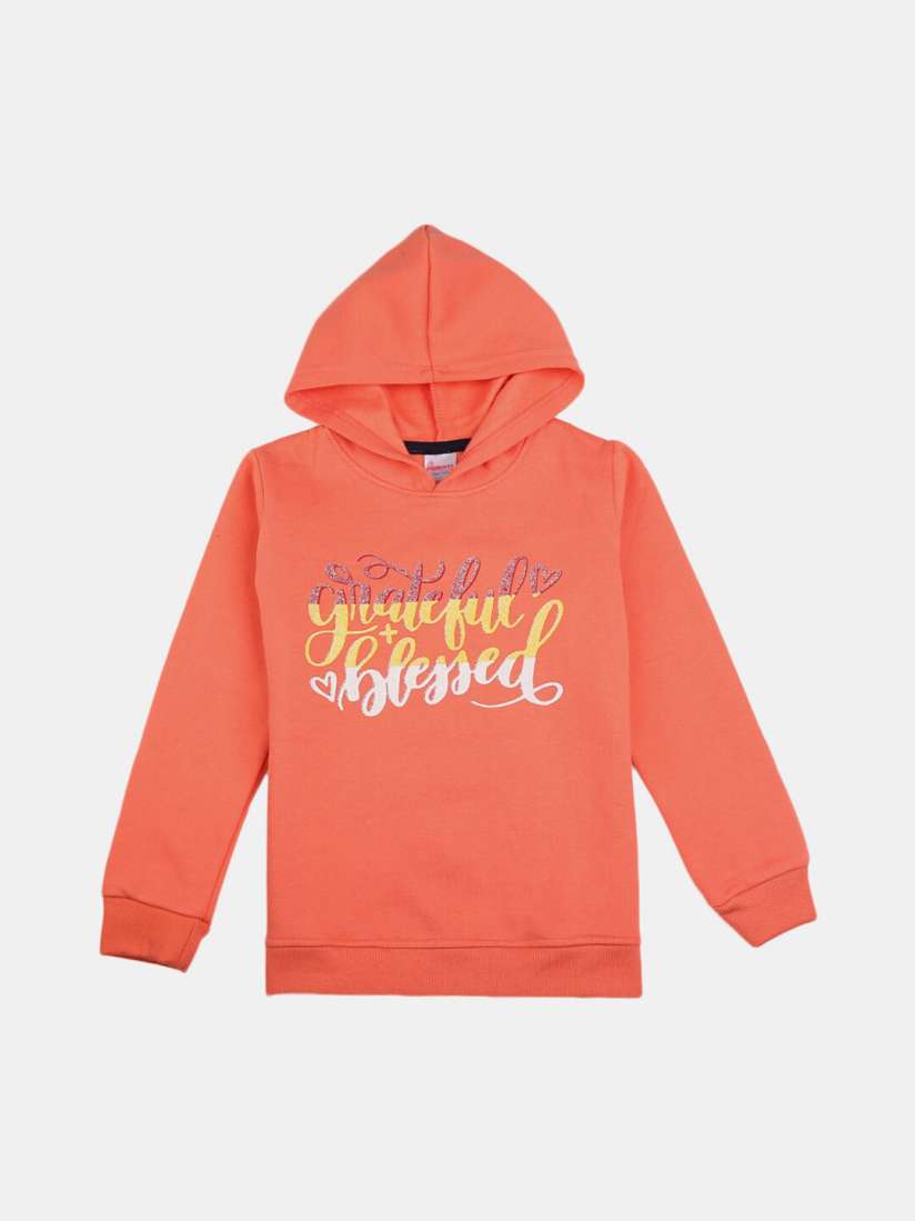 Girls orange sweatshirt store