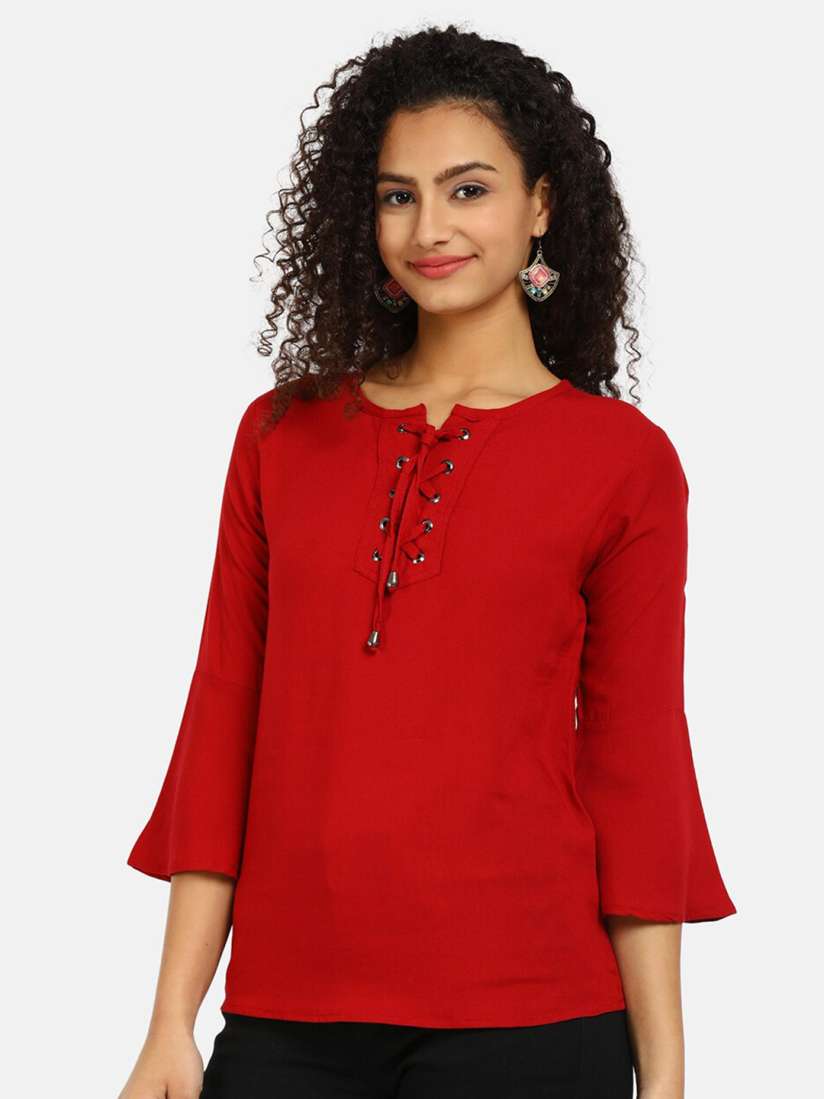 Buy V Mart Maroon Chiffon Top Tops for Women 20613890 Myntra