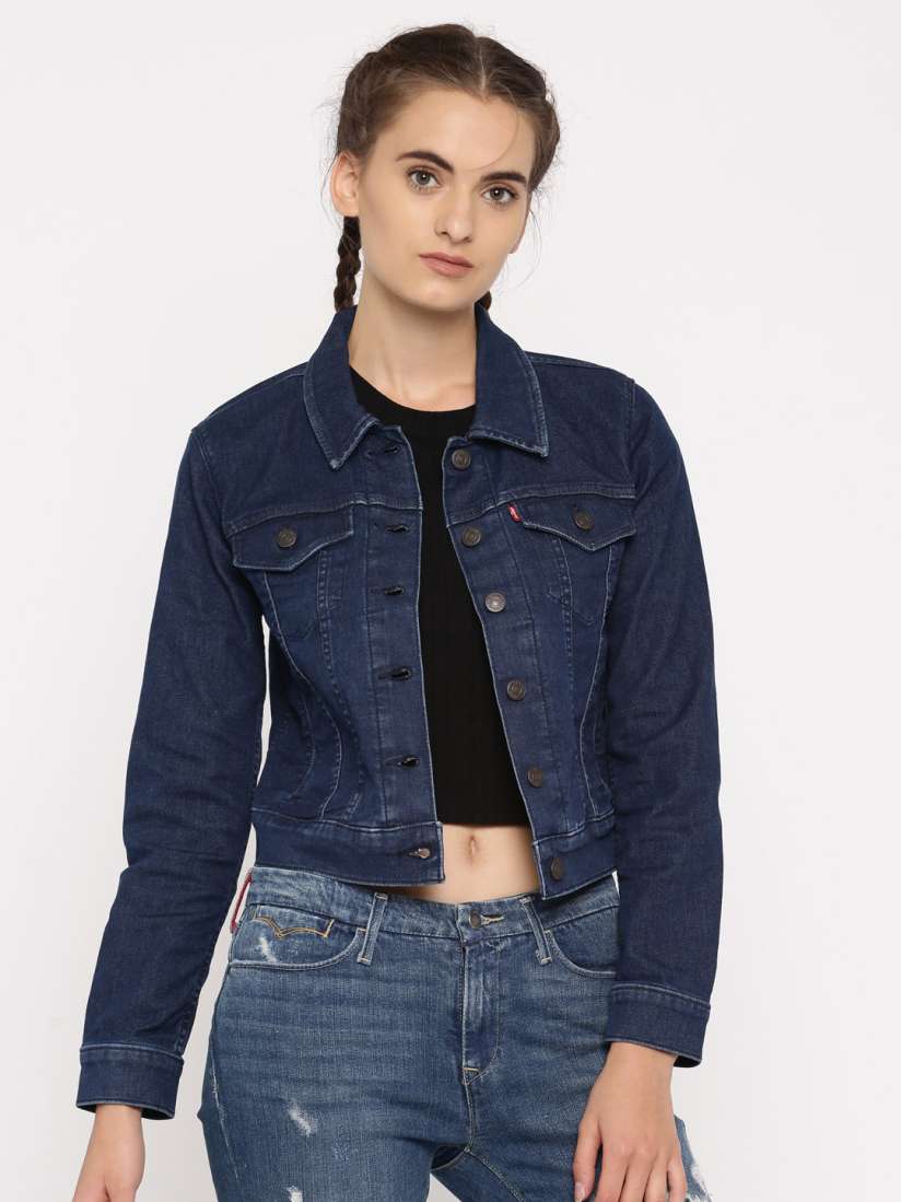 Levis denim jacket myntra top