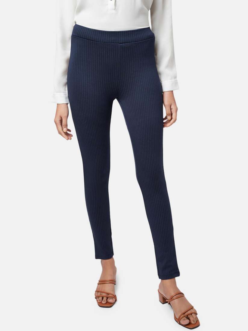 Buy Annabelle by Pantaloons Women Navy Blue Skinny Fit Treggings Jeggings for Women 20617002 Myntra