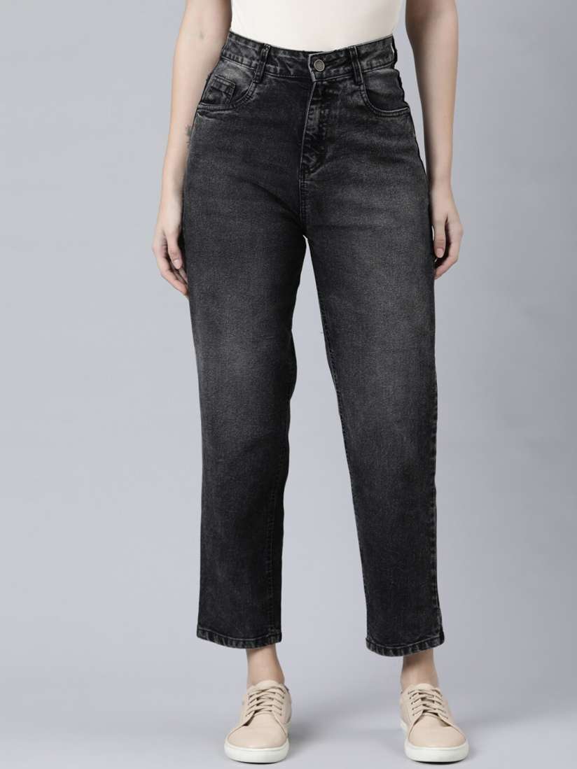 Myntra black jeans for ladies shop