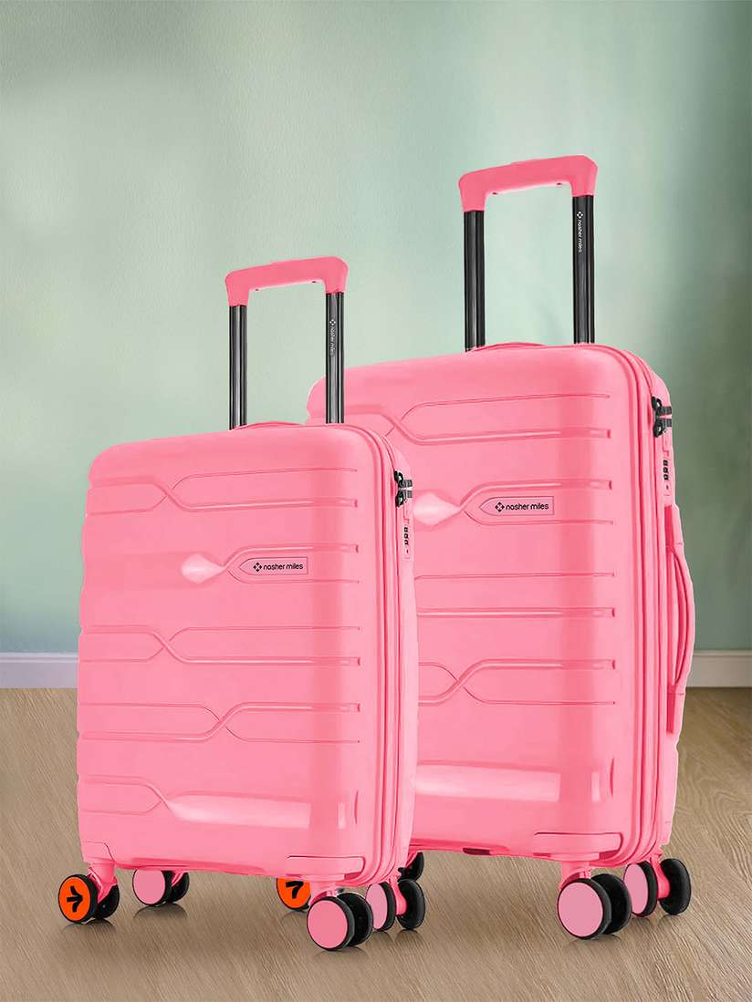 Pink Small Trolley Bags NASHER MILES Paris Hard-sided