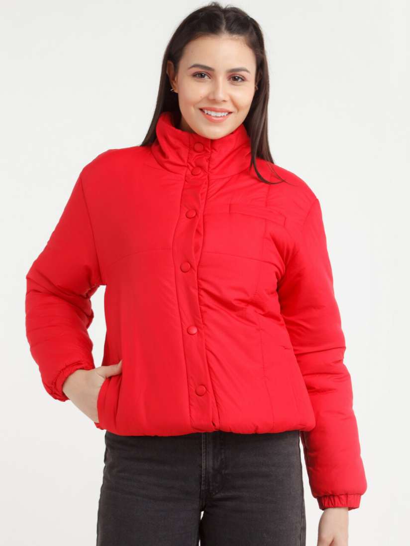 Buy Zink London Women Red Puffer Jacket Jackets for Women 20625284 Myntra