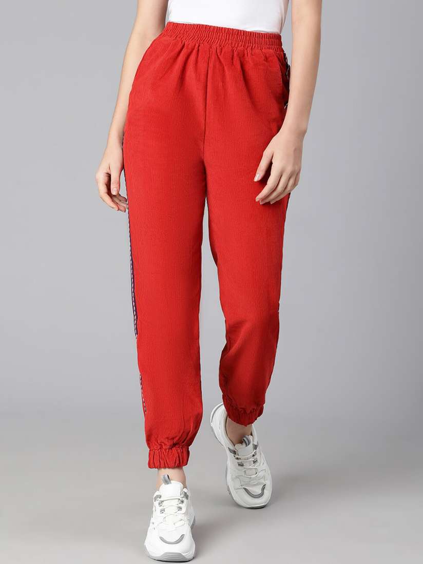 Buy Oxolloxo Women Red Joggers Trousers Trousers for Women 20629060 Myntra