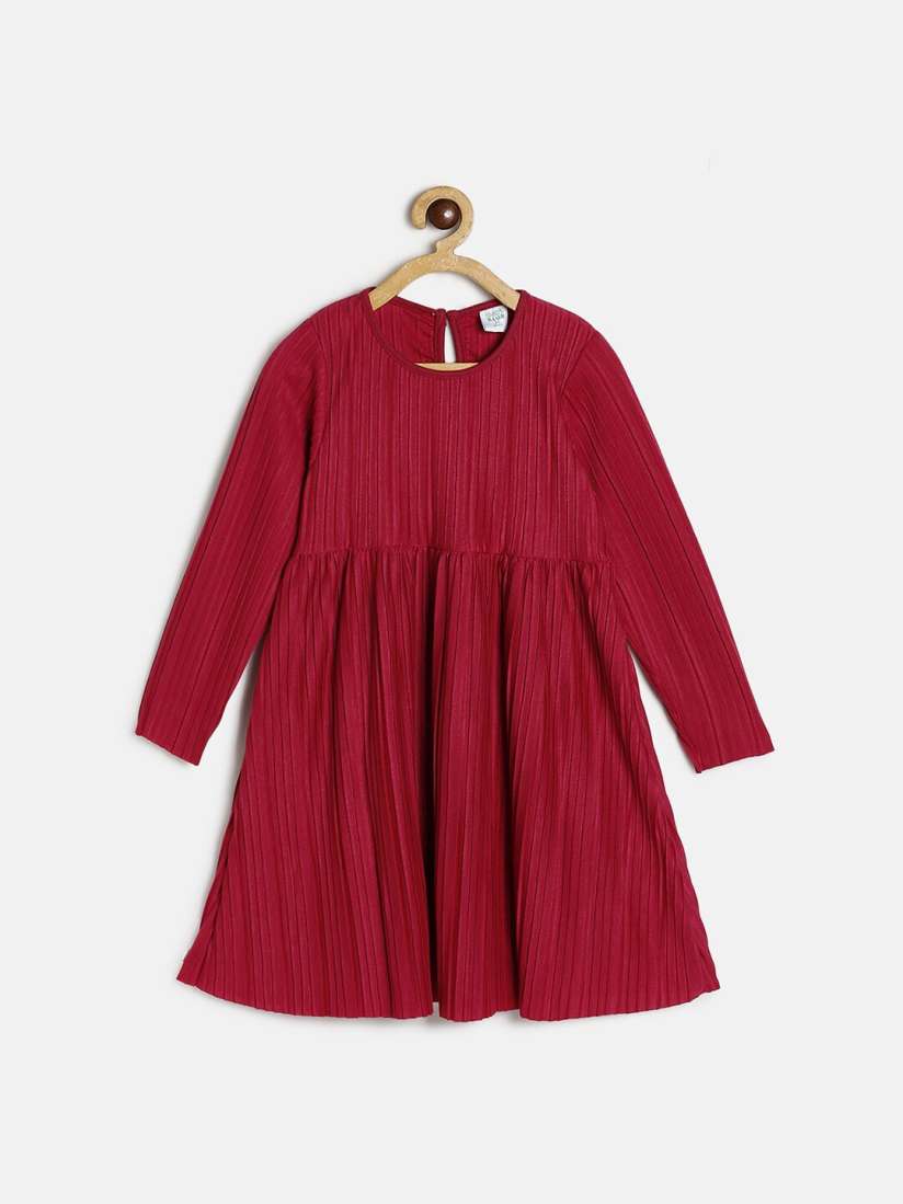 Buy MINI KLUB Girls Red Gathered A Line Dress Dresses for Girls 20634746 Myntra