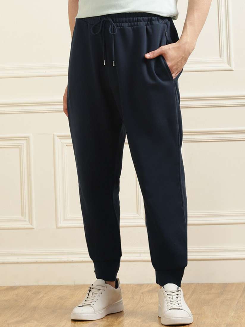 Buy Ted Baker Men Navy Blue Solid Cotton Joggers Track Pants for Men 20638508 Myntra