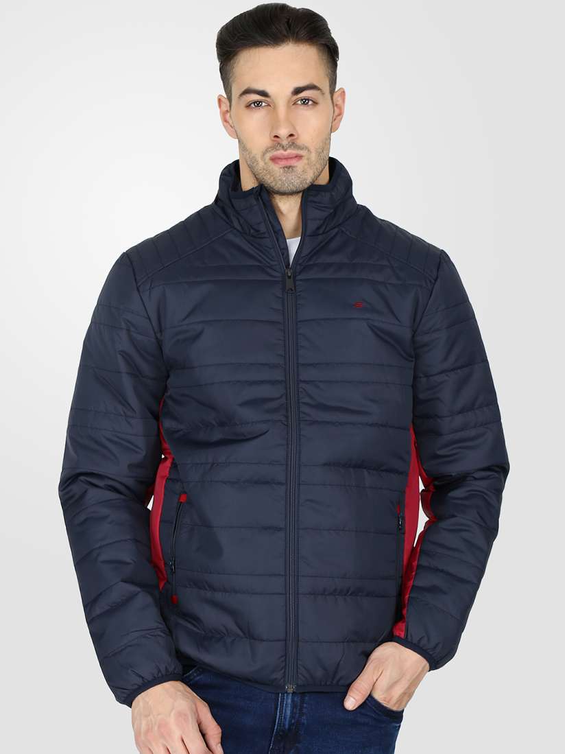 Buy t base Men Navy Blue Solid Puffer Jacket Jackets for Men 2063877 Myntra