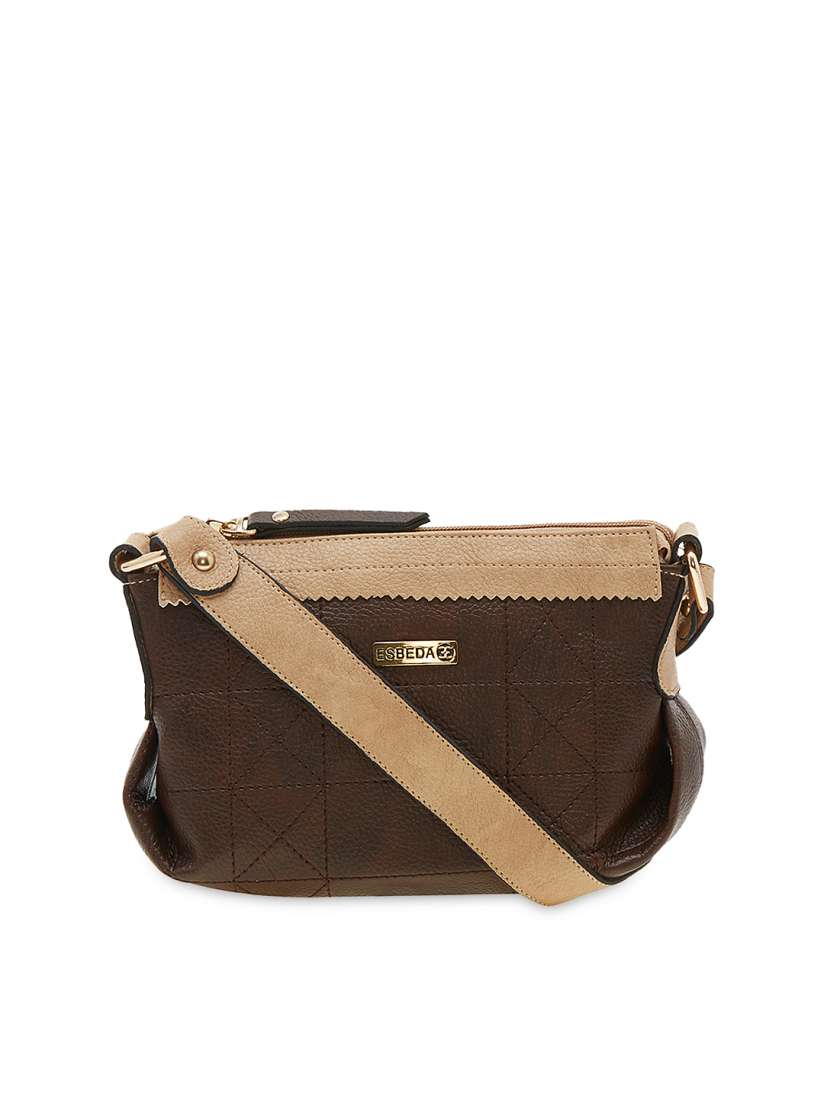 Buy ESBEDA Brown Solid Shoulder Bag Handbags for Women 2064061 Myntra