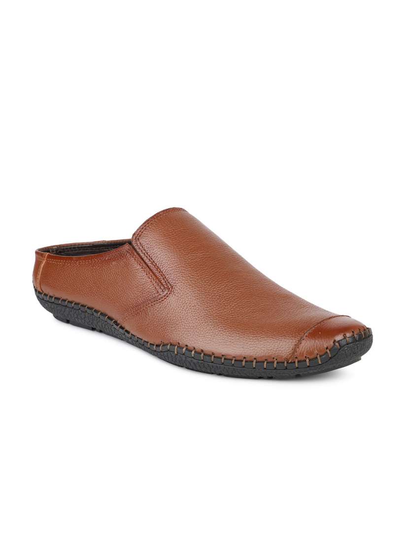 Buy PRIVO by Inc.5 Men Tan Brown Leather Mules Casual Shoes for Men 20647996 Myntra