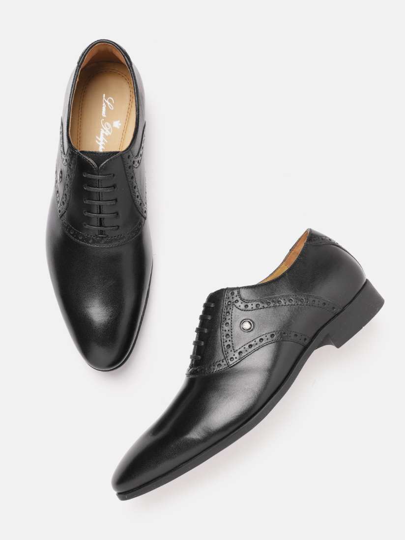 Buy Louis Philippe Men Leather Formal Oxfords with Brogues Detail Formal Shoes for Men 20649248 Myntra