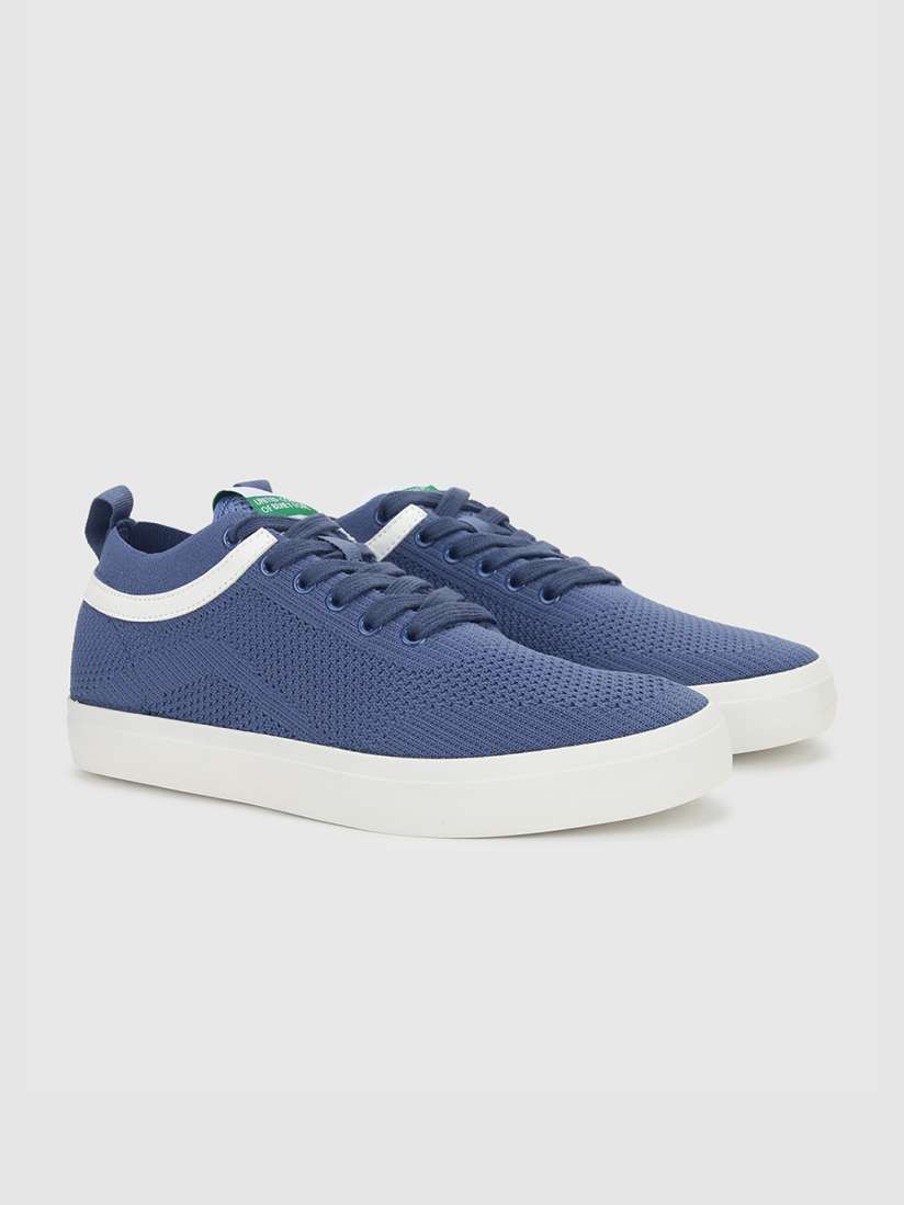Buy United Colors of Benetton Men Blue Woven Design Sneakers Casual Shoes for Men 20657688 Myntra
