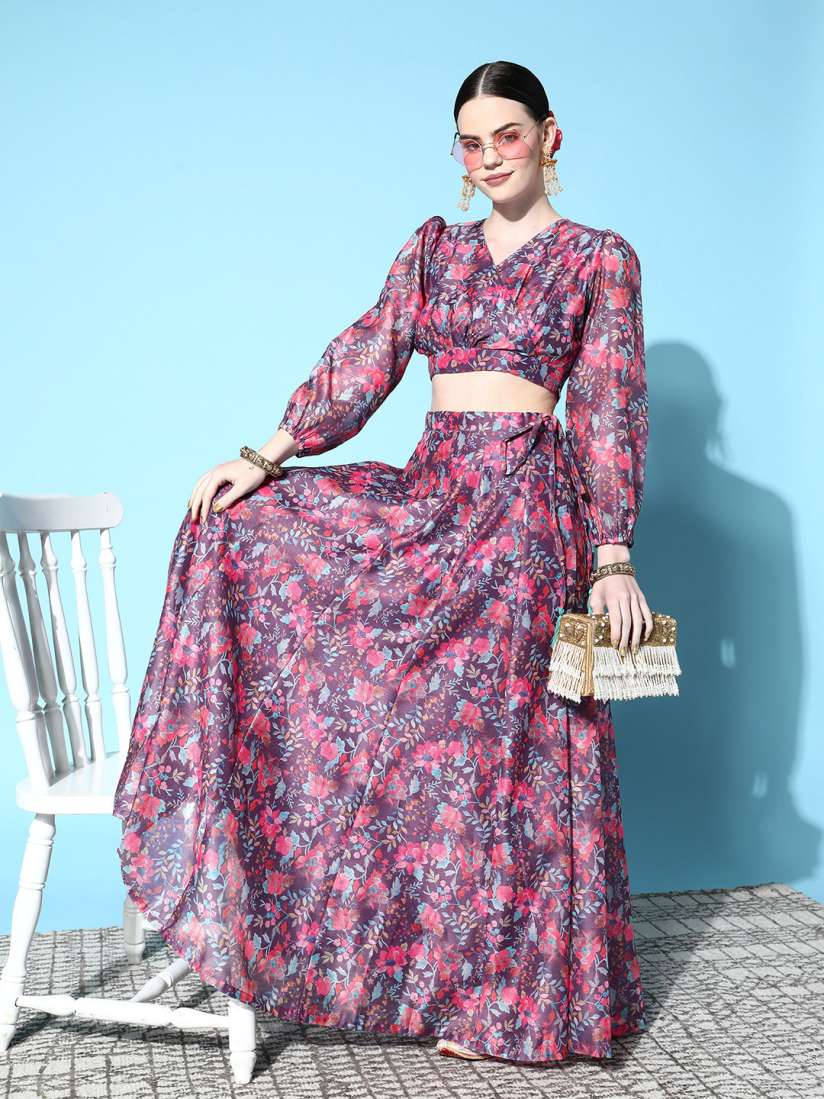 Buy Shae by SASSAFRAS Women Printed Floral Maxi Flared Skirt Skirts for Women 20658674 Myntra