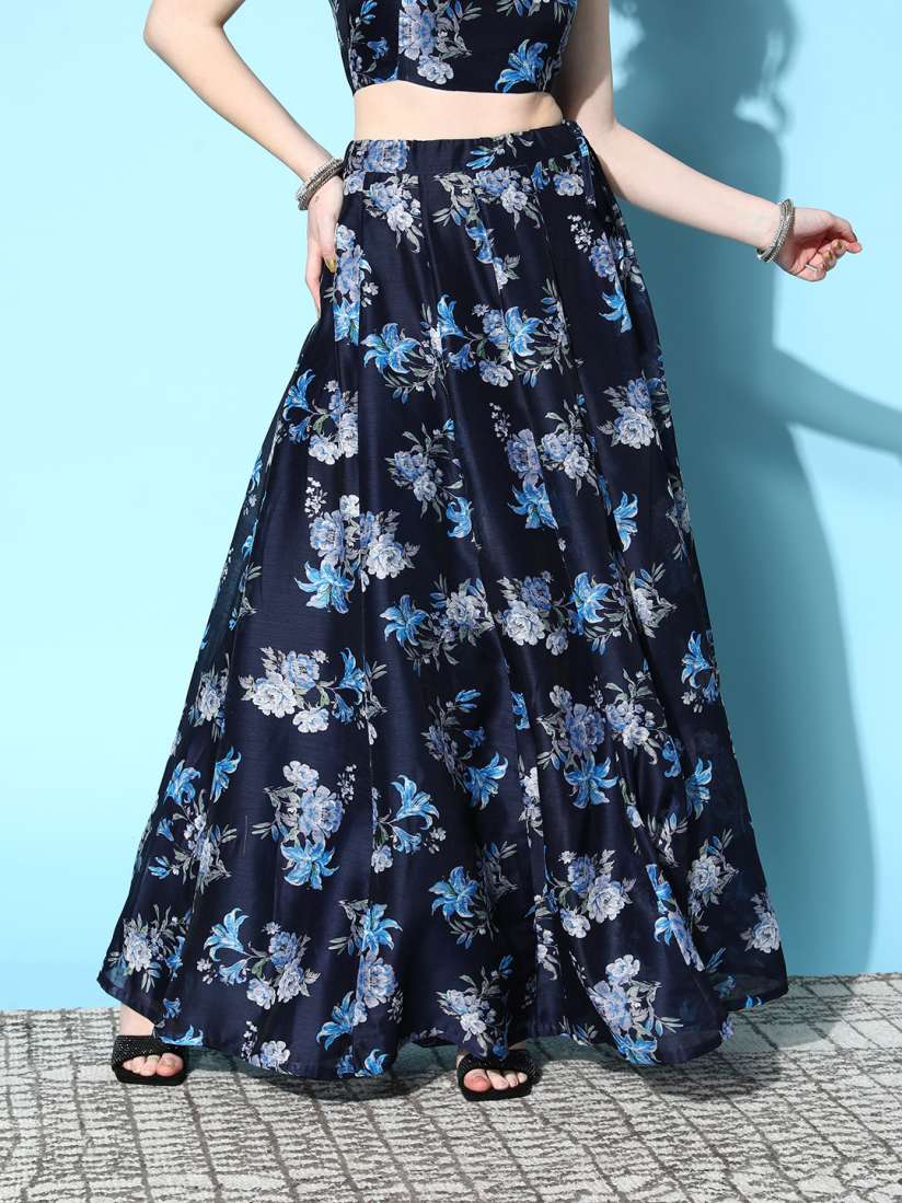 Buy Shae by SASSAFRAS Women Printed Floral Maxi Flared Skirt Skirts for Women 20658714 Myntra