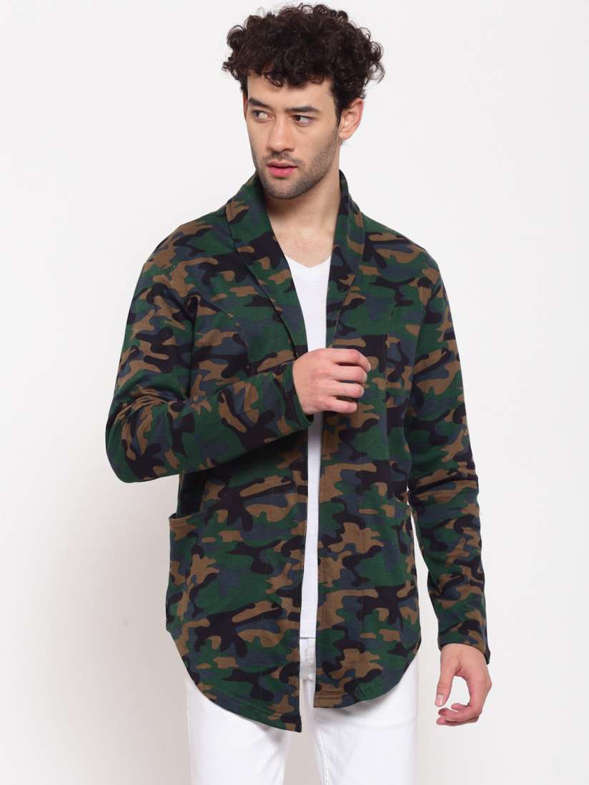 Longline camo jacket mens clearance