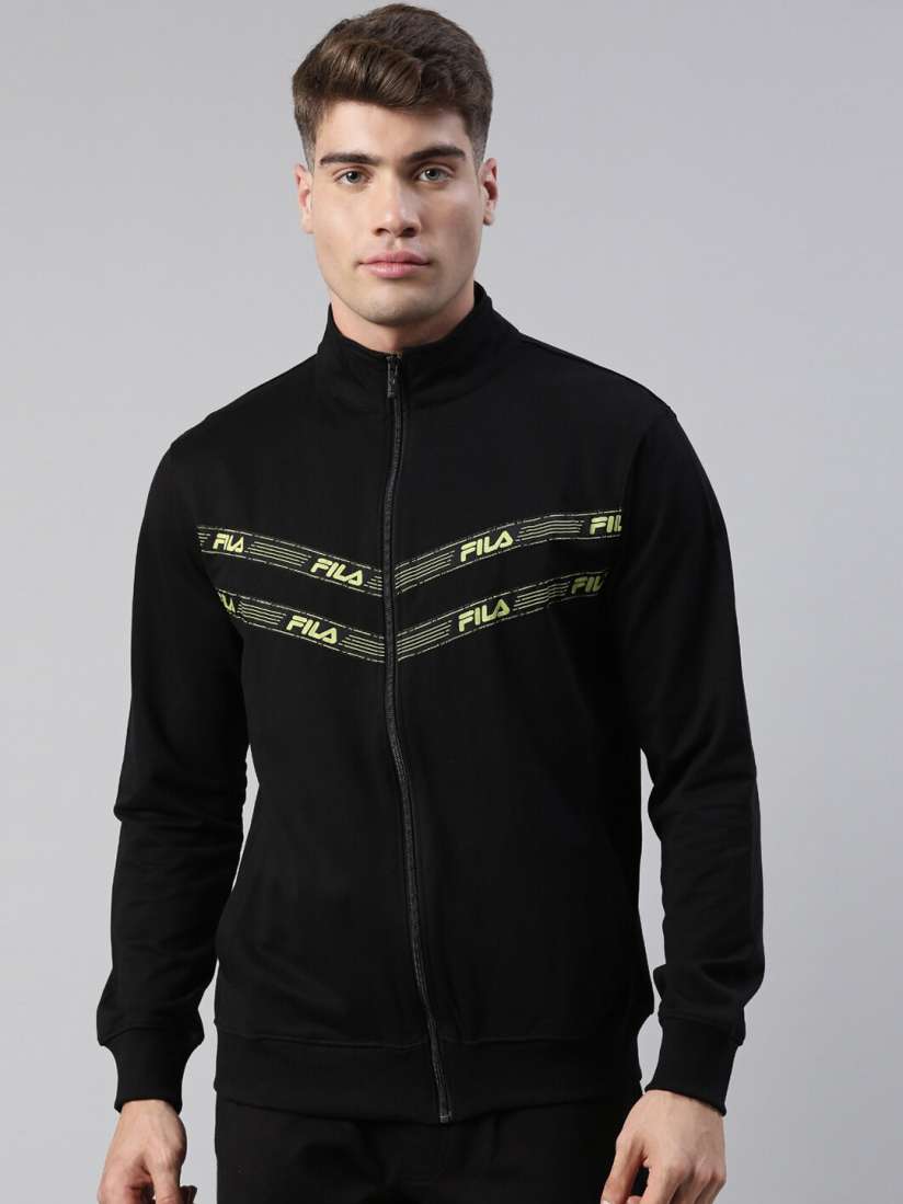 Buy FILA Men Black Solid Pigar Sporty Jacket Jackets for Men 20671114 Myntra