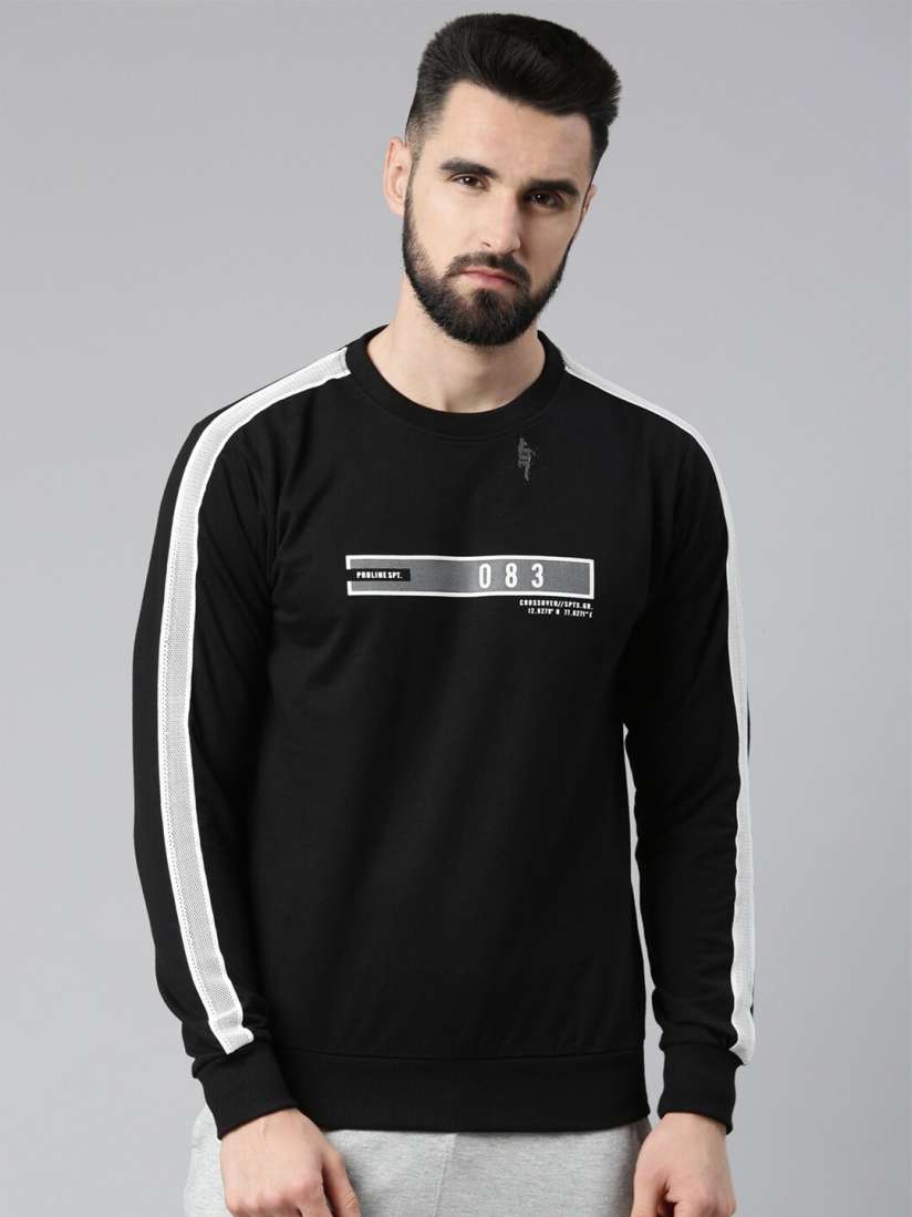 Buy Proline Active Men Black Solid Sweatshirt Sweatshirts for Men 20676692 Myntra