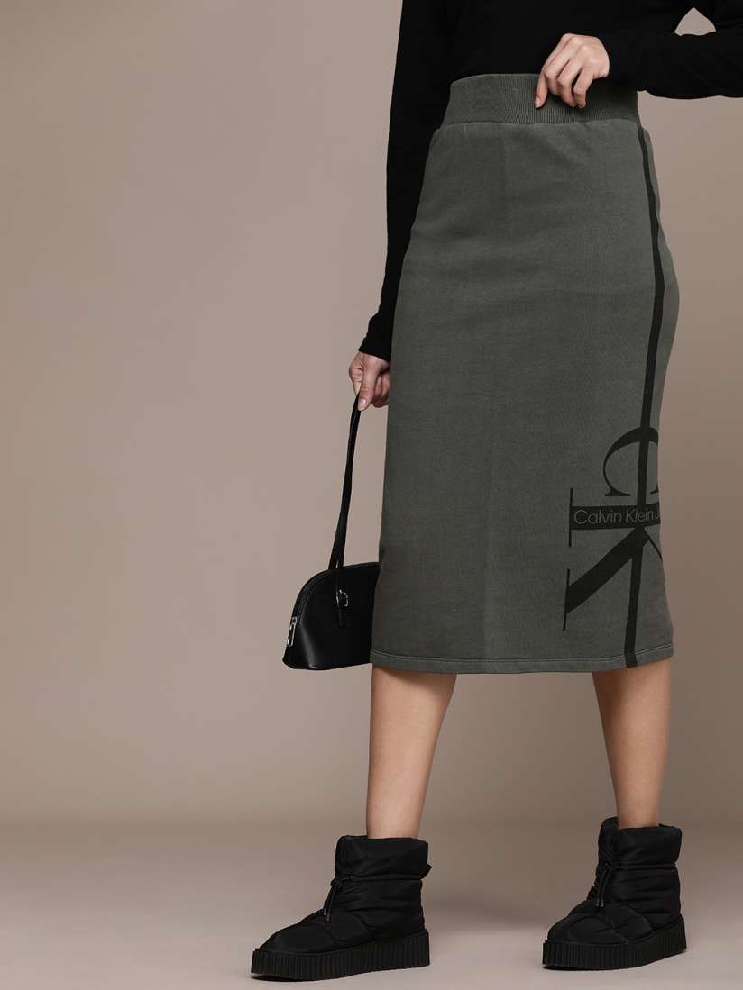Calvin klein grey pencil skirt on sale