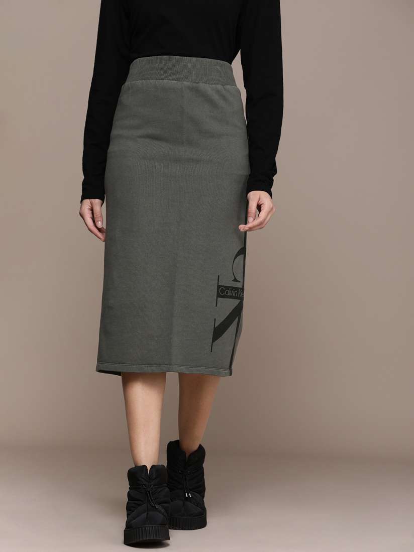 Calvin klein grey pencil skirt discount