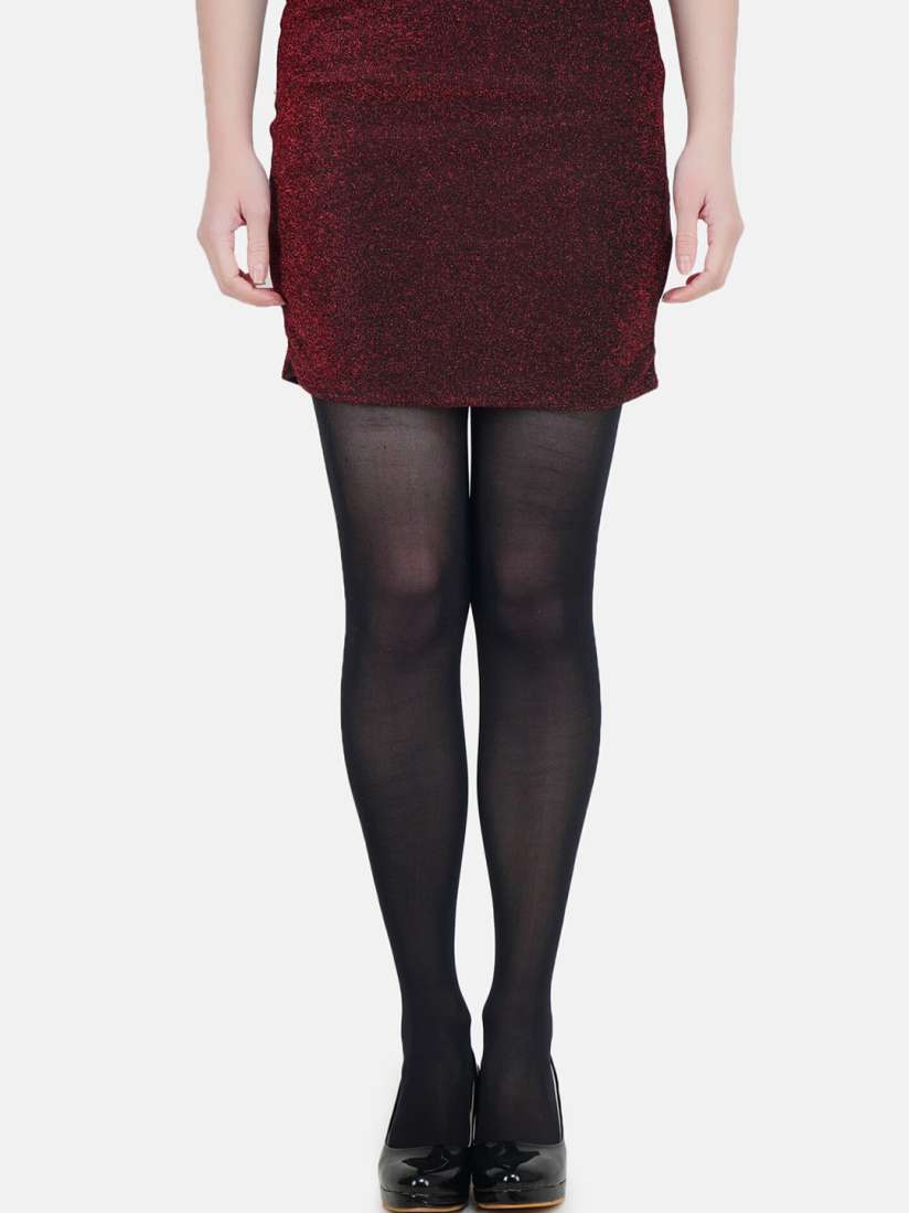 skirt black patterned stockings
