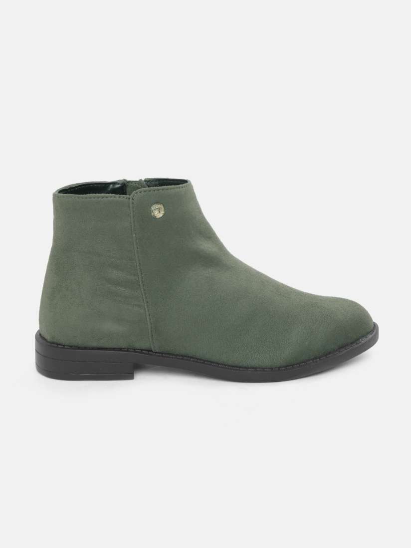 Buy Carlton London Women Olive Solid Mid Top Regular Boots Boots for Women 20679248 Myntra
