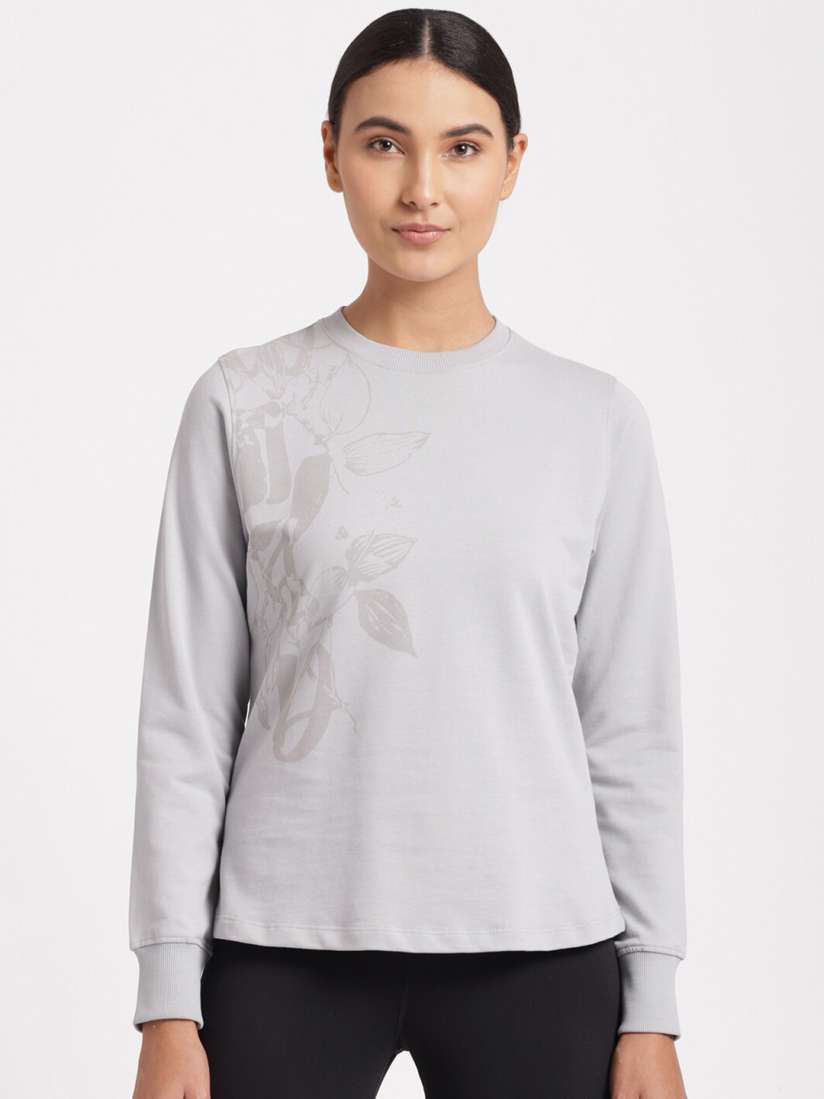 Buy Wildcraft Women Grey Printed Cotton Sweatshirt Sweatshirts for Women 20686508 Myntra