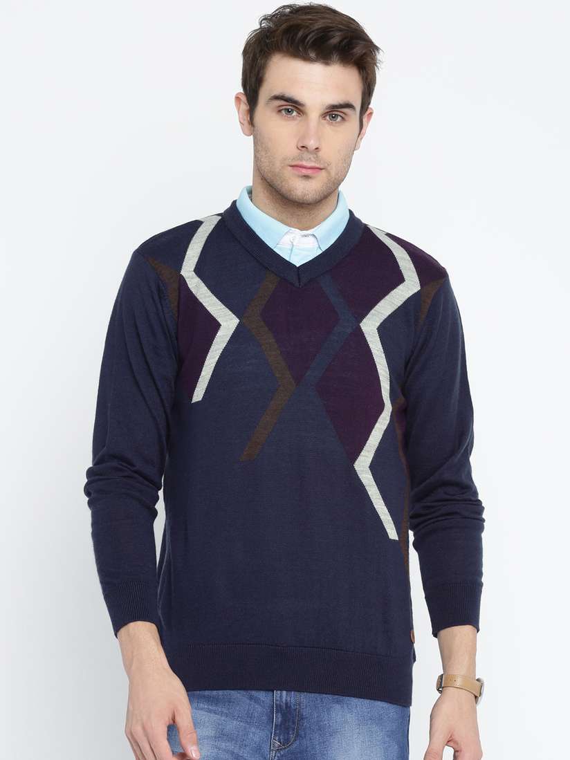 Woolen Sweater Raymond Sweaters For Men Raymond Men Grey Melange