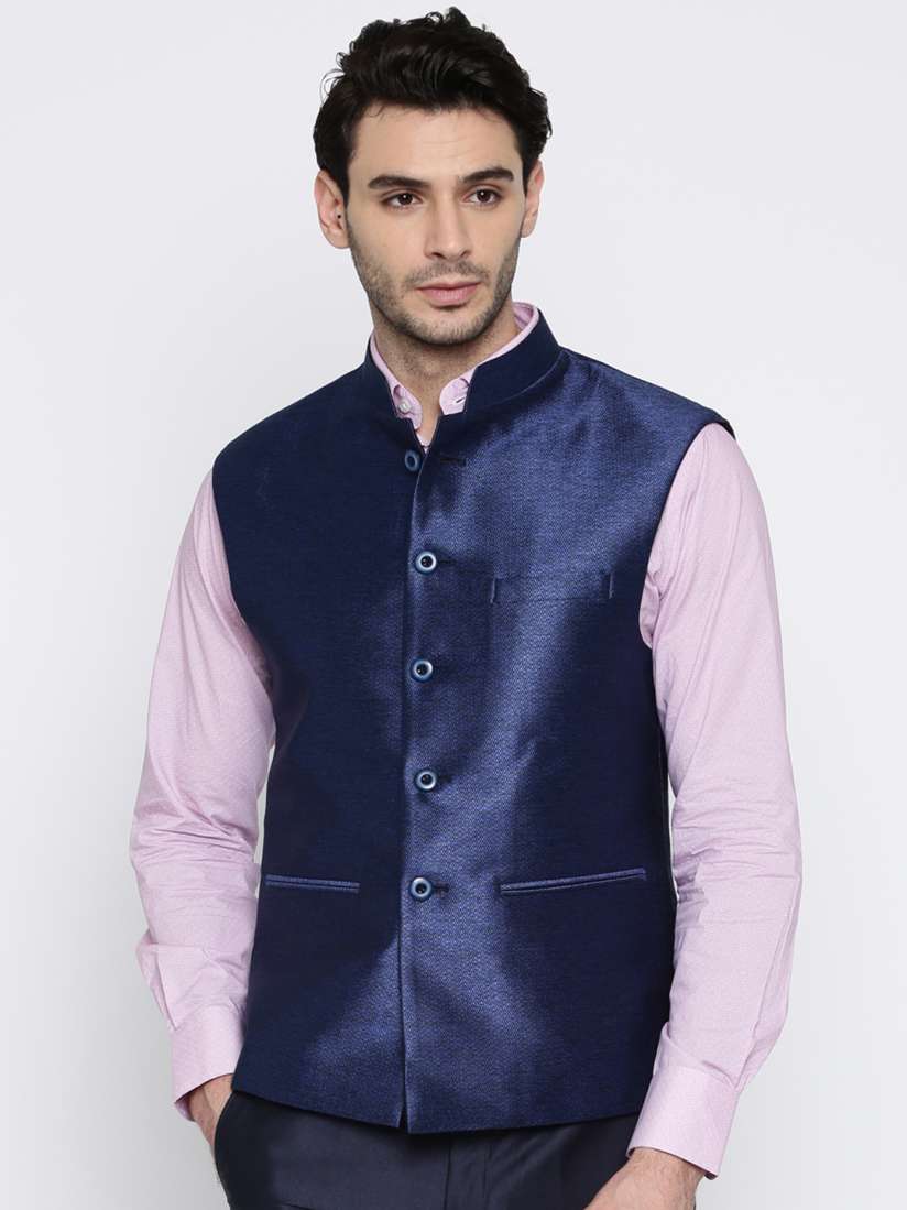 Buy Raymond Blue Nehru Jacket Nehru Jackets for Men 2068919 Myntra