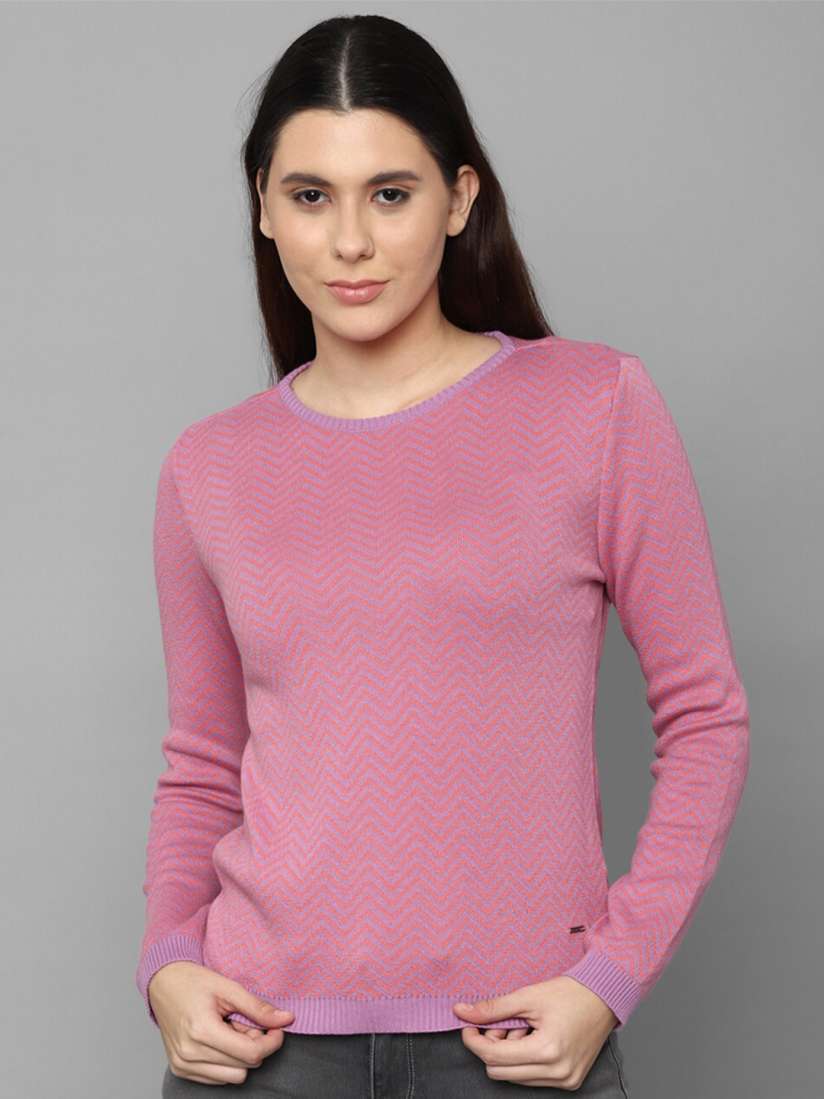 Buy Allen Solly Woman Women Pink Pullover Sweatshirt Sweatshirts for Women 20691376 Myntra
