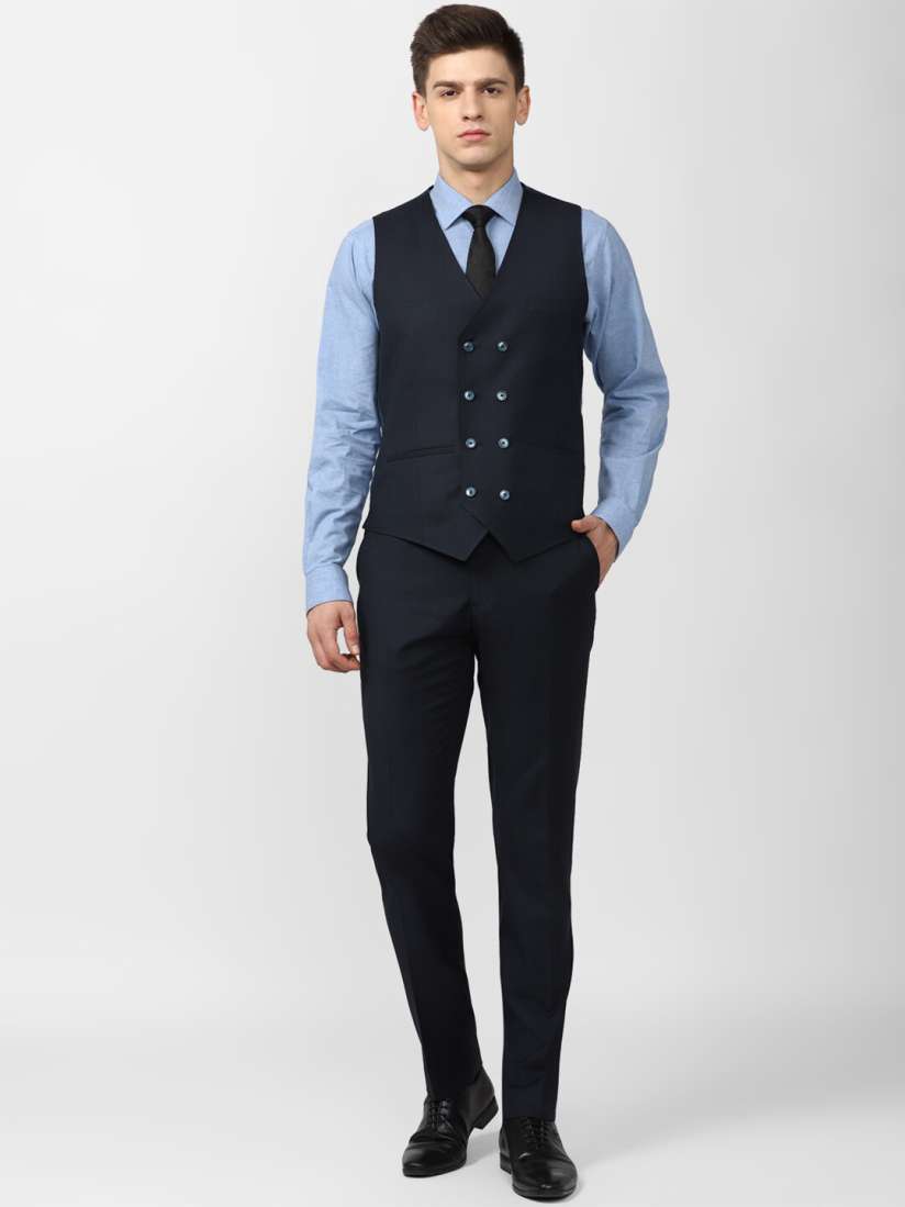 Van heusen blue check suit outlet