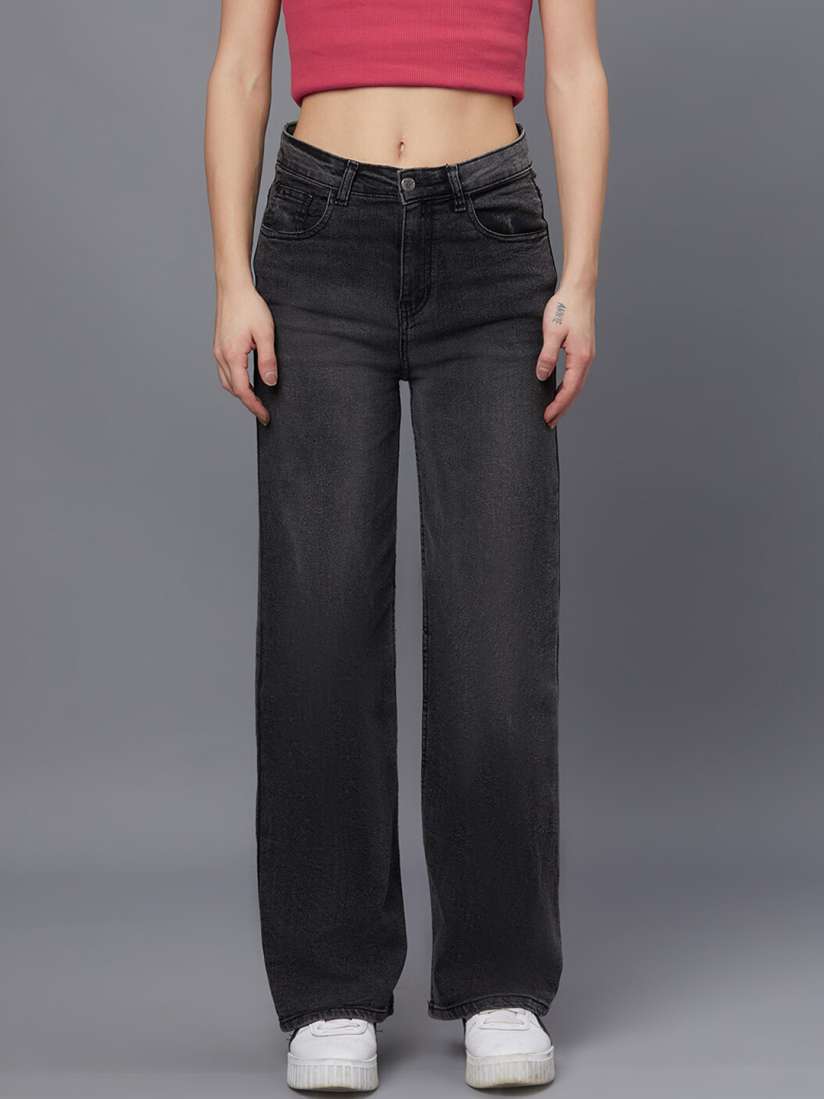 Myntra black jeans for ladies deals