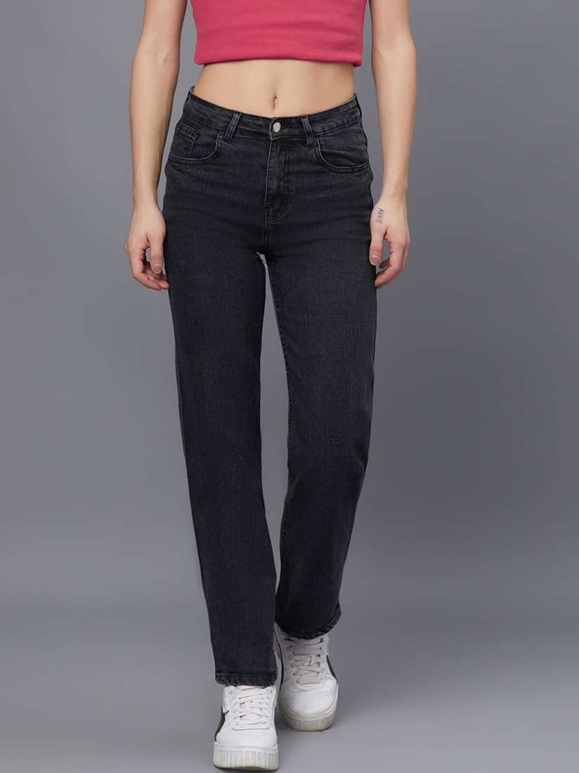 Myntra black jeans for ladies shop