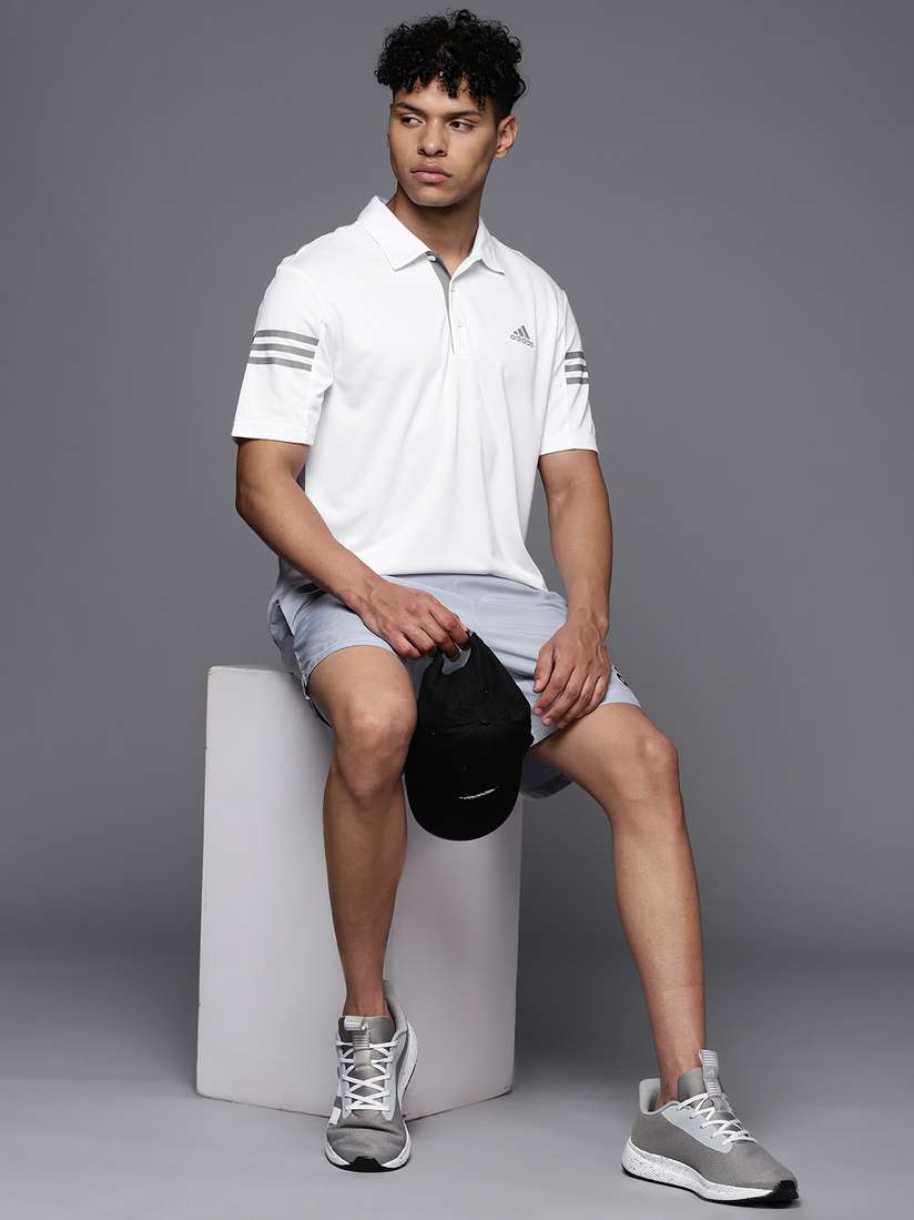 adidas 3 stripes logo polo shirt mens