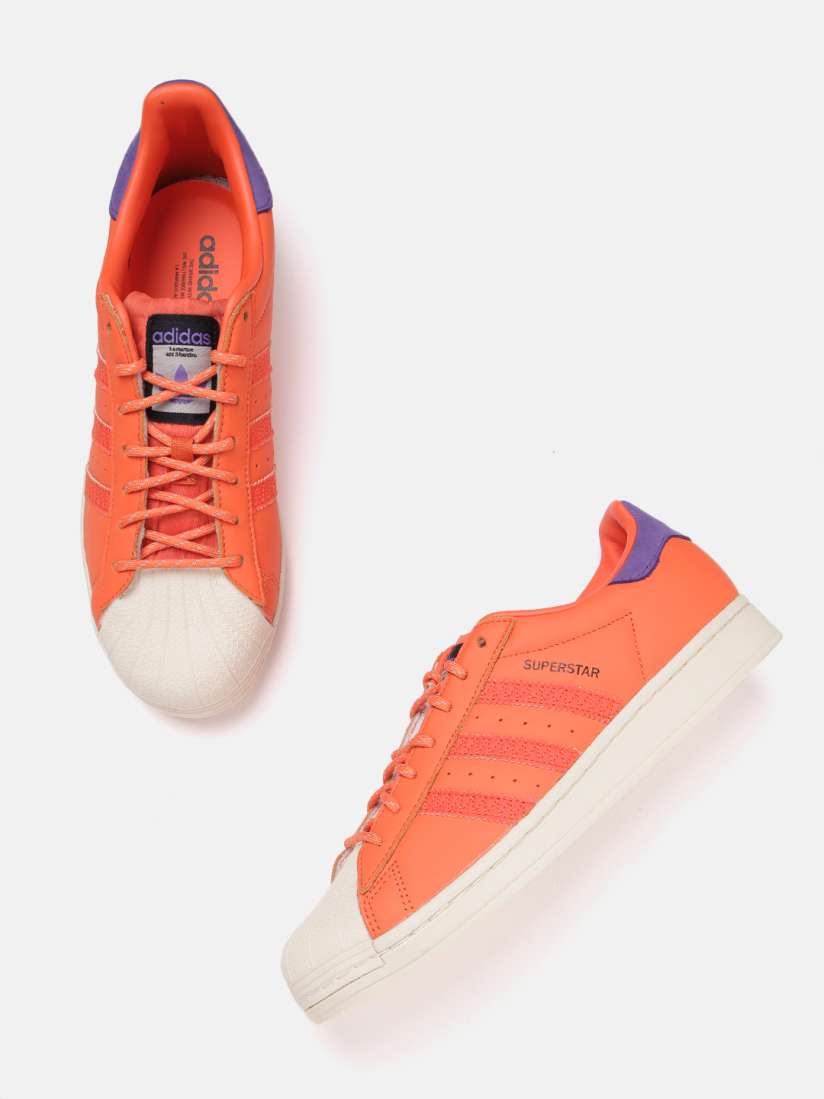 Adidas men's orange leather shoes sales