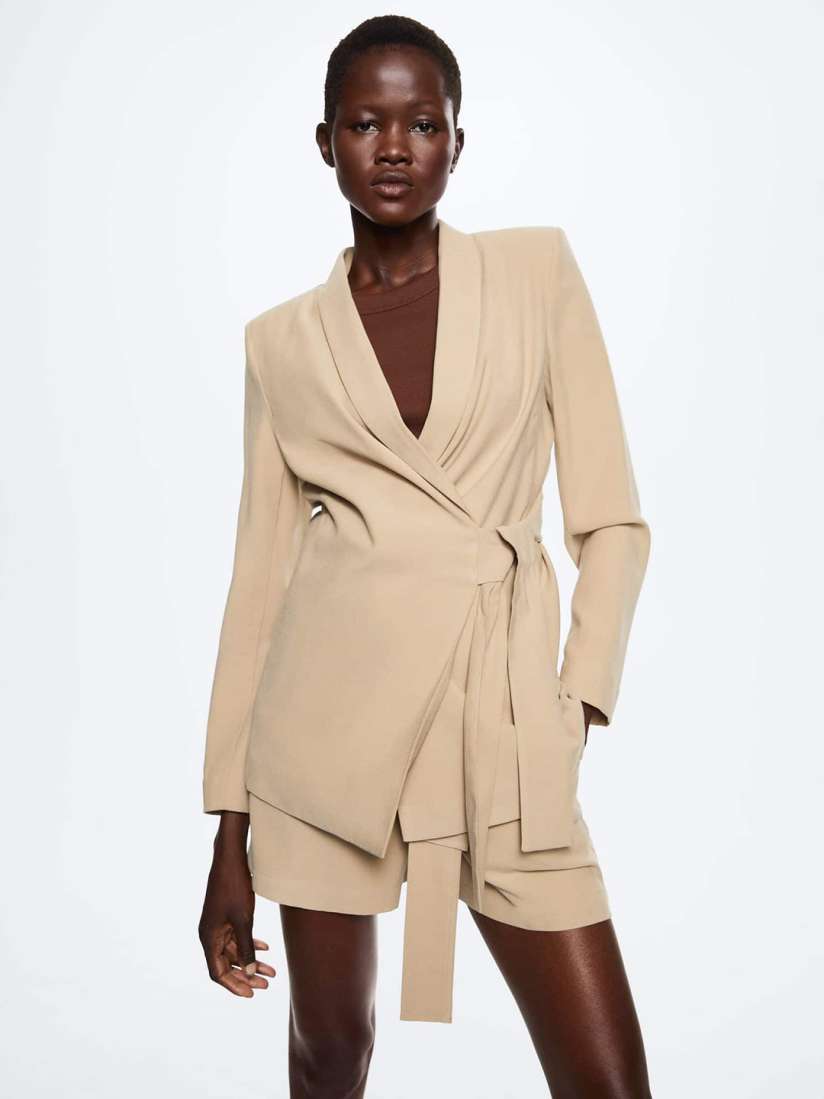 Patterned blazers womens top