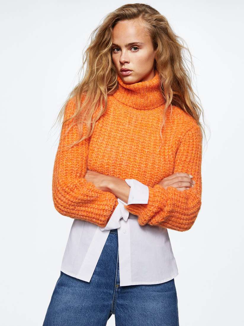 Mango orange sweater online