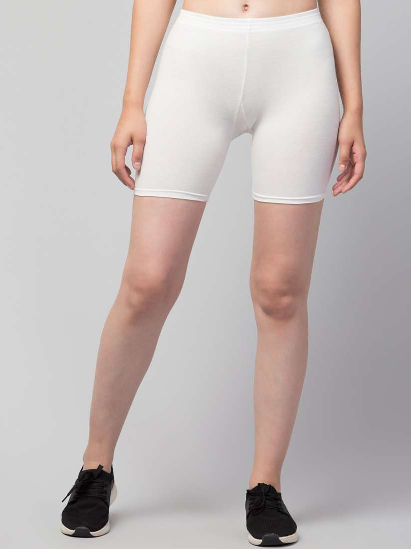 Buy Apraa Parma Women White Slim Fit Cotton Cycling Shorts Shorts for Women 20706412 Myntra