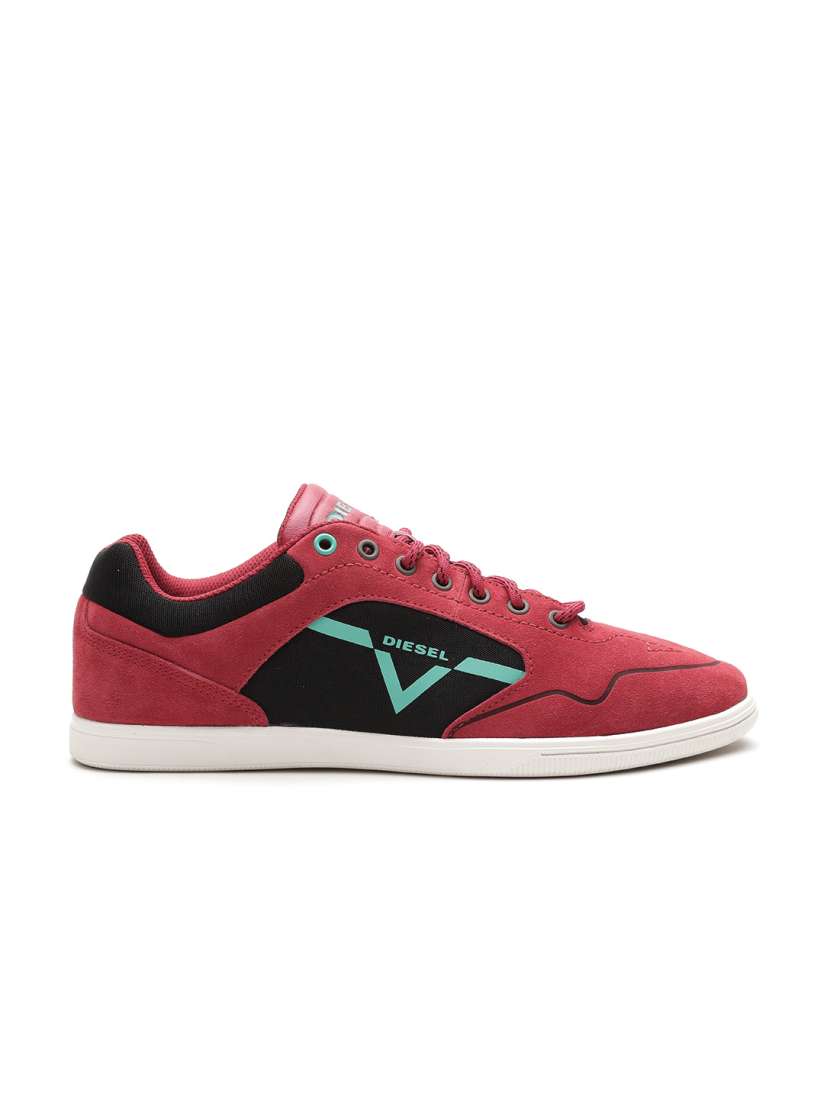 Buy DIESEL Men Red Suede Sneakers Casual Shoes for Men 2070785 Myntra