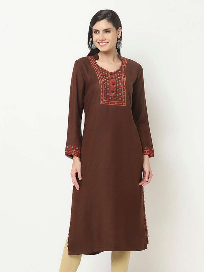Woolen kurtas myntra cheap