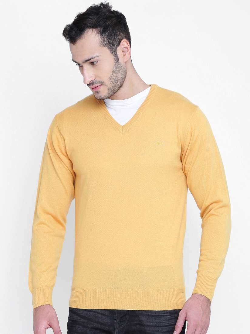 Mens Sweater Colorplus Sweater ColorPlus Men Black Solid Tailored