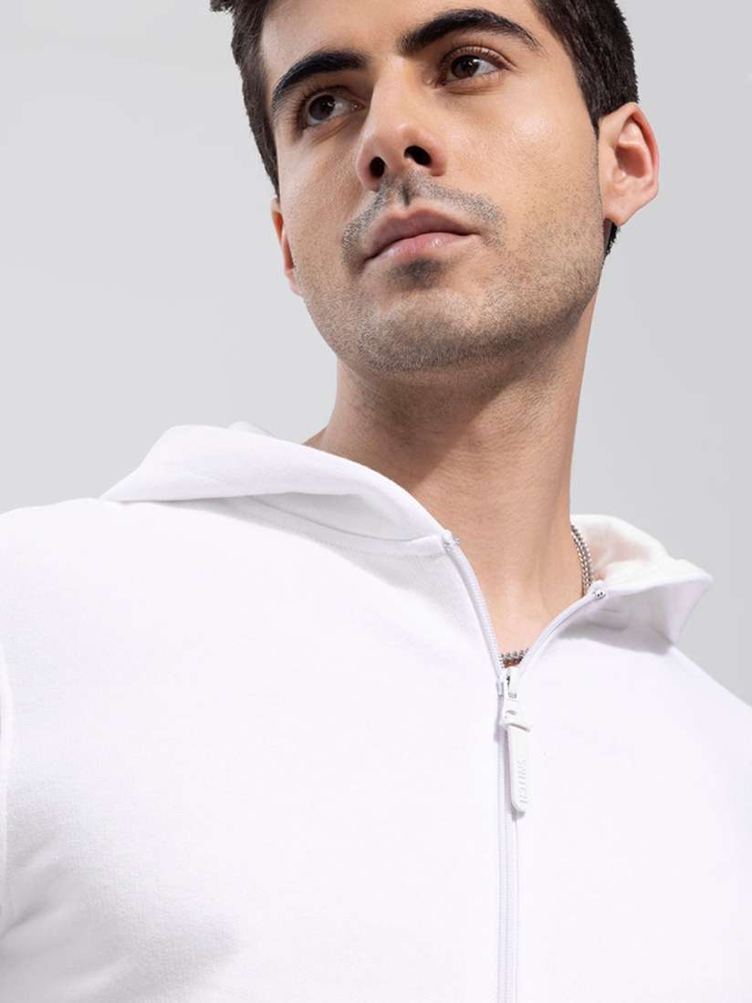 Buy Snitch Men White Solid Cotton Hooded Sweatshirt Sweatshirts for Men 20714158 Myntra