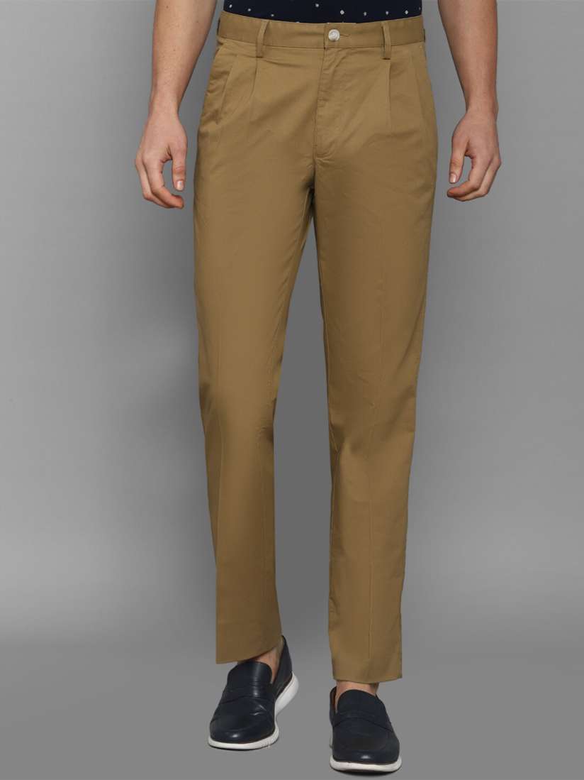 Buy Allen Solly Men Brown Pleated Trousers Trousers for Men 20717774 Myntra