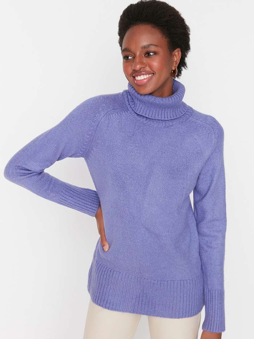 Buy Trendyol Women Violet Pullover Sweater Sweaters for Women 20719416 Myntra